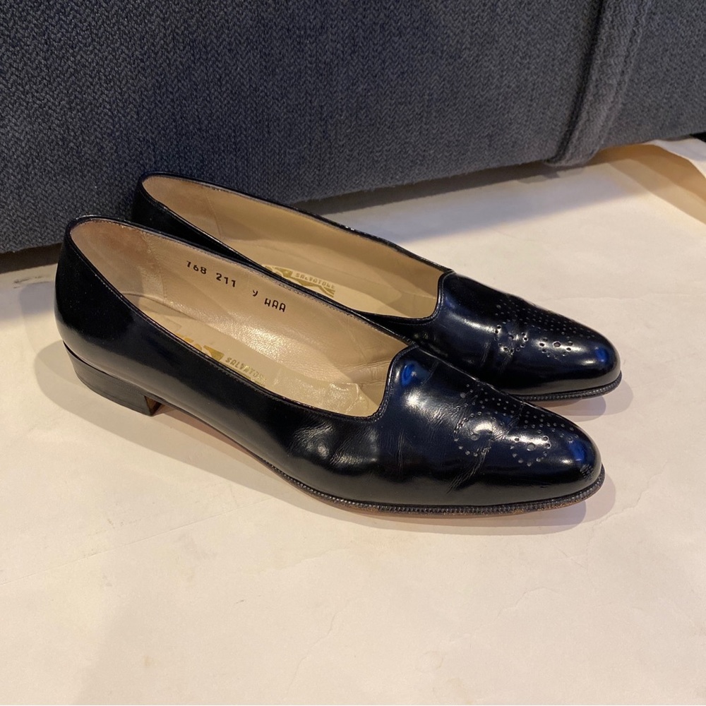 (1) Pair Of Gorgeous Black Salvatore Ferragamo Dress Shoes Women’s Size 9 AAA